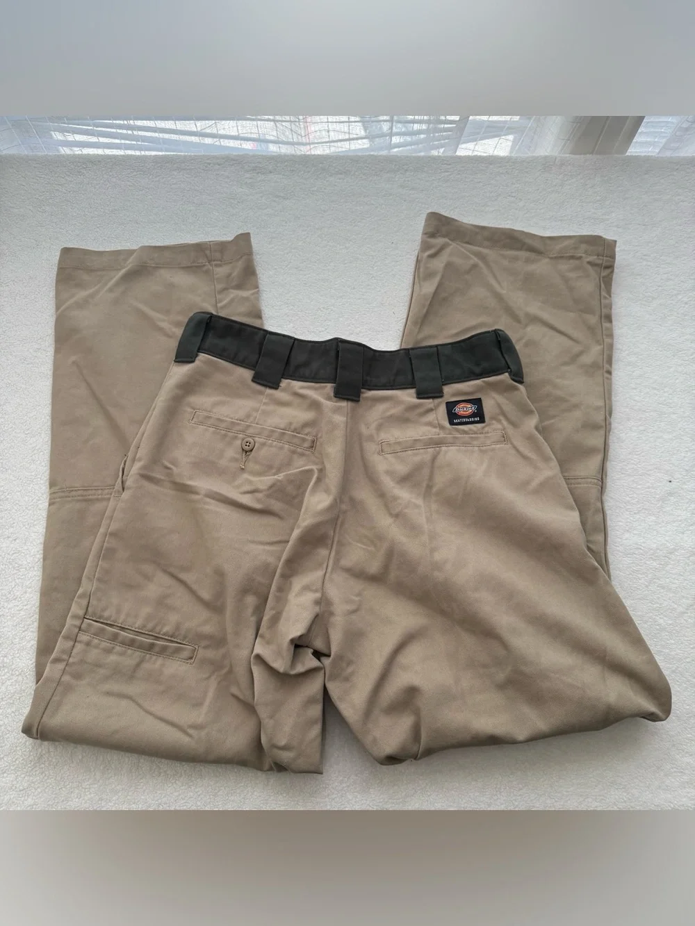 Dickies Skate Ronnie Sandoval Loose Fit Double Knee Pants in Kahki 30 x 32